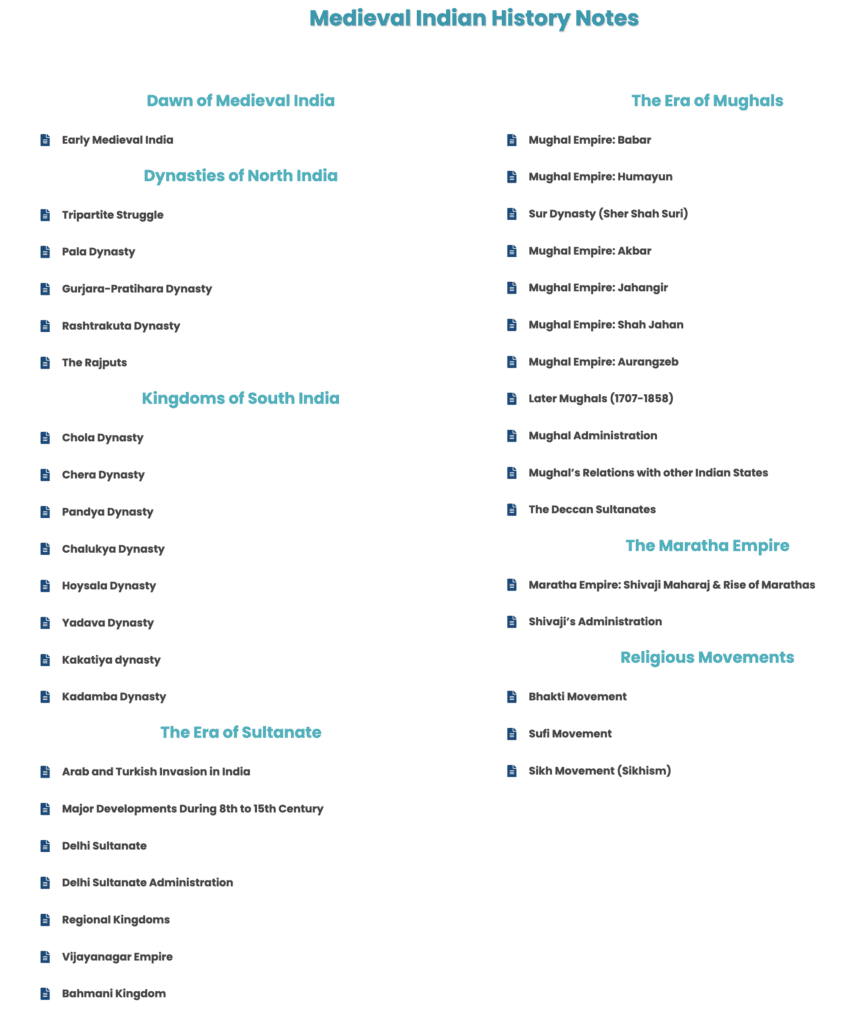 Medieval Indian History UPSC Notes - LotusArise IAS