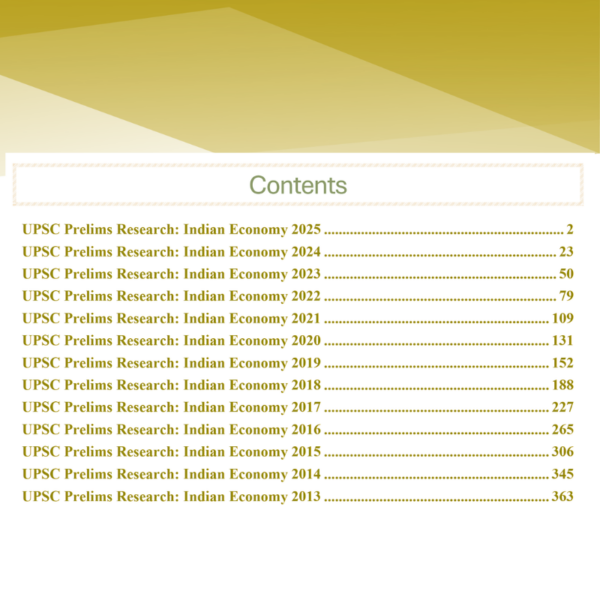UPSC Indian Economy PYQs Solutions TOC UPSC Indian Economy PYQs Solutions TOC