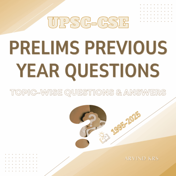 UPSC Prelims Topic Wise PYQs (eBook) with Answer