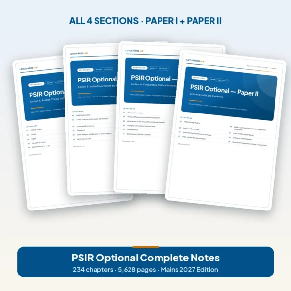 PSIR Optional Complete Notes (Paper I + Paper II) - LotusArise IAS PSIR Optional Complete Notes (Paper I + Paper II) - LotusArise IAS