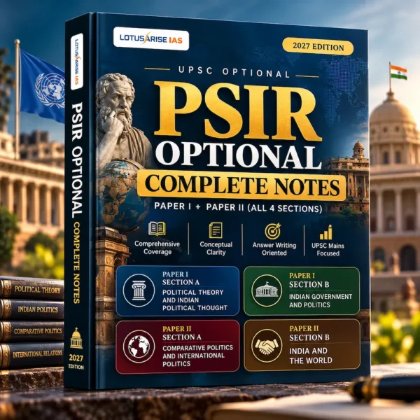 PSIR Optional Complete Notes: Paper I + Paper II (All 4 Sections) by LotusArise IAS