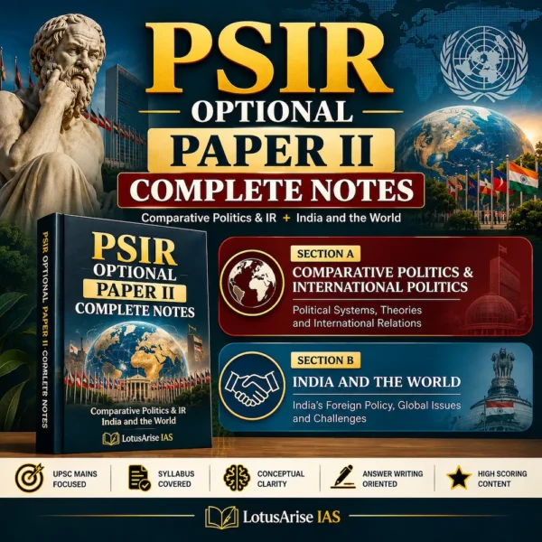 PSIR Optional Paper II Complete Notes by LotusArise IAS