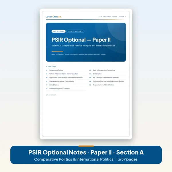 PSIR Optional Notes Paper II Section A - Comparative Politics and International Politics PSIR Optional Notes Paper II Section A - Comparative Politics and International Politics