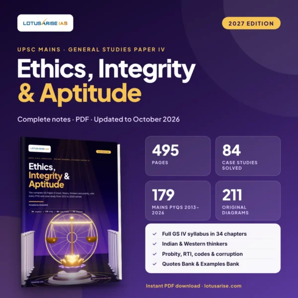 Ethics, Integrity and Aptitude notes for UPSC GS Paper IV, 2027 edition, LotusArise IAS