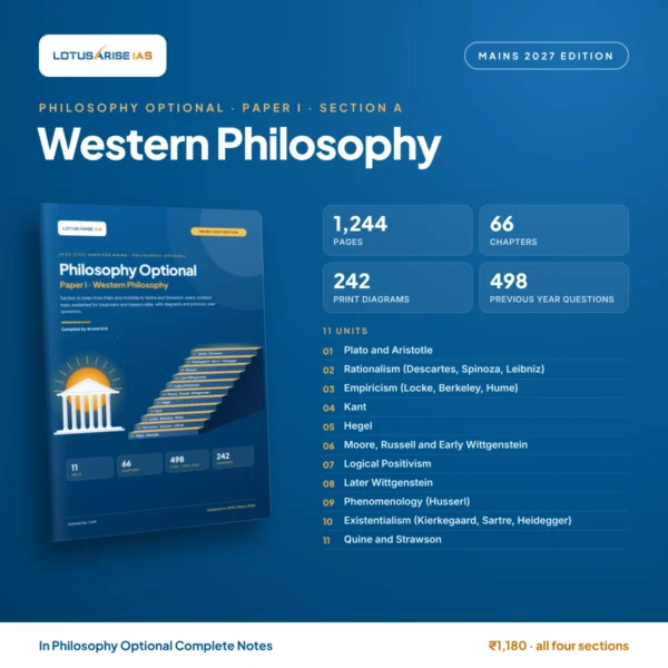 Philosophy Optional Notes Paper I Section A: Western Philosophy Philosophy Optional Notes Paper I Section A: Western Philosophy