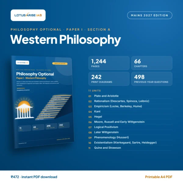 Philosophy Optional Notes Paper I Section A: Western Philosophy, LotusArise IAS