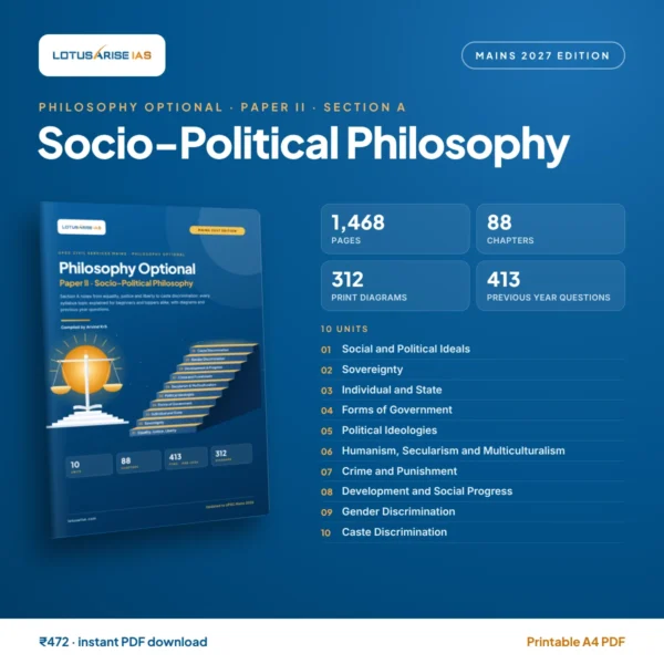 Philosophy Optional Notes Paper II Section A: Socio-Political Philosophy, LotusArise IAS