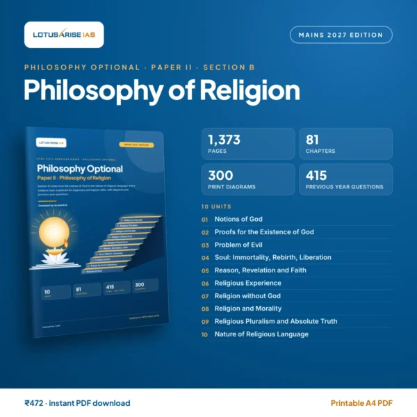 Philosophy Optional Notes Paper II Section B: Philosophy of Religion, LotusArise IAS