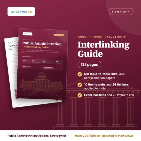 Public Administration Optional Strategy Kit 4 interlinking guide Public Administration Optional Strategy Kit - LotusArise IAS
