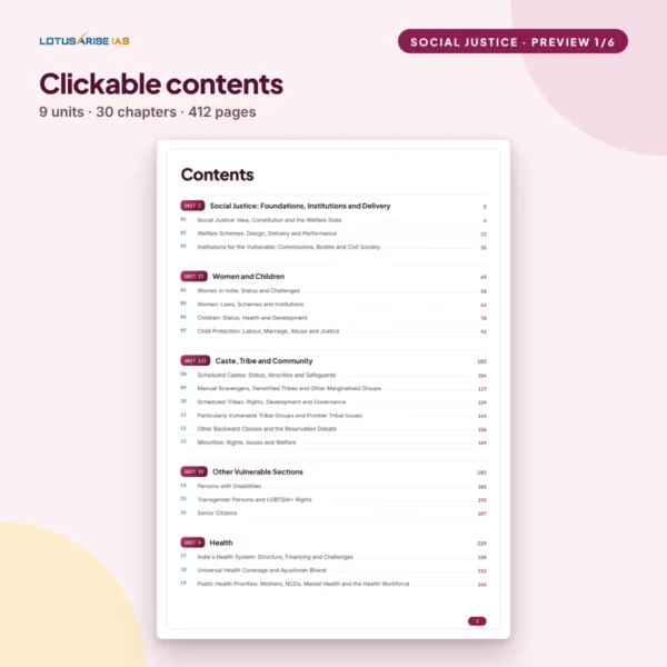 Social Justice Notes for UPSC - clickable contents Social Justice Notes for UPSC - clickable contents