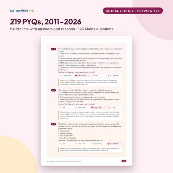 Social Justice Notes for UPSC - PYQs with answers Social Justice Notes for UPSC - PYQs with answers
